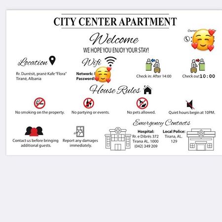 City Center Apartment Kafe Flora Tiranë Luaran gambar